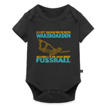 Als Gott sah, dass nur die besten Wakeboarden .. - Baby Premium Kurzarmbody - Schwarz - Vorne