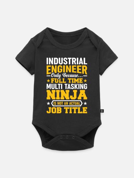 Industrial Engineer Only Because - Baby Premium Kurzarmbody - Schwarz