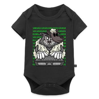Hacker Wolf In Sheep’s Clothing Cybersécurité - Body à manches courtes Premium Bébé - noir - Devant