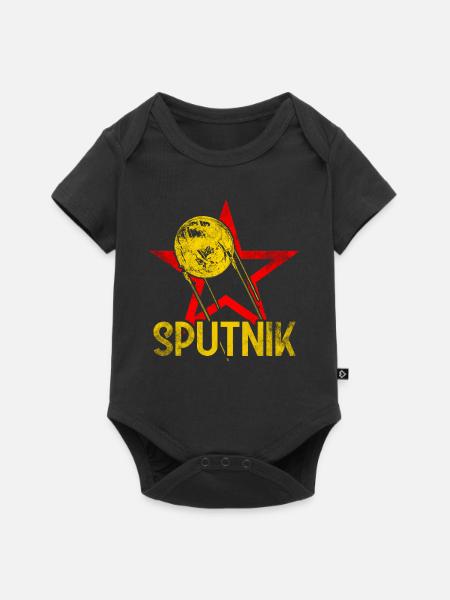 Sputnik 1 Satellit - Baby Premium Kurzarmbody - Schwarz