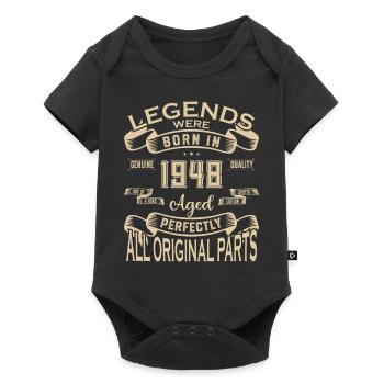 Legends Were Born In 1948. Aged Perfectly All orig - Baby Premium Kurzarmbody - Schwarz - Vorne