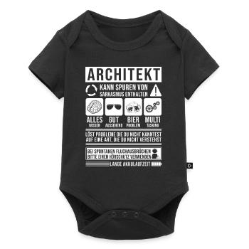 Architekt Spruch lustig - Baby Premium Kurzarmbody - Schwarz - Vorne