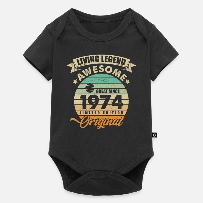 1974 Anniversaire Retro Orginal - Body à manches courtes Premium Bébé - noir