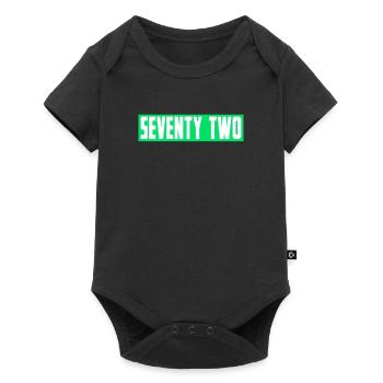 Era, Sjuttiotva, Seventy Two - Baby Premium Kurzarmbody - Schwarz - Vorne