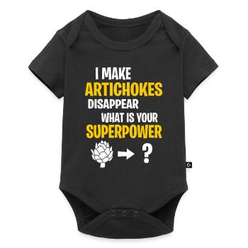 Superpower Artichoke Edition - Baby Premium Kurzarmbody - Schwarz - Vorne