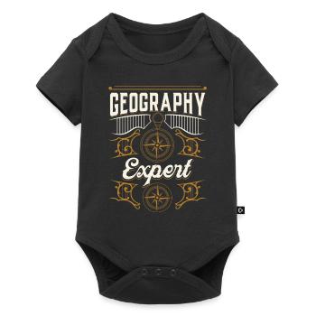 Expert en géographie Géographie Étudiant Géographe - Body à manches courtes Premium Bébé - noir - Devant