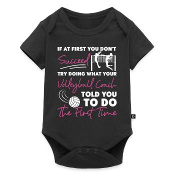 Volleyball Player Team Coach If At - Baby Premium Kurzarmbody - Schwarz - Vorne