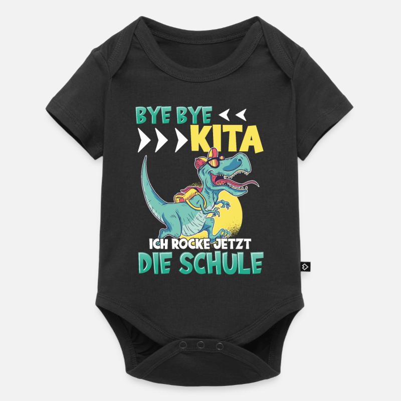 Bye bye Kindergarten Trex - Baby Premium Kurzarmbody - Schwarz
