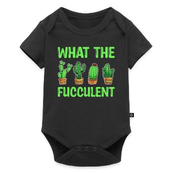 What The Fucculent - Fleur de sucre de cactus occidental - Body à manches courtes Premium Bébé - noir - Devant