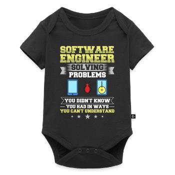 Software Engineering Software Engineering Engineer - Baby Premium short-sleeve bodysuit - black - Front