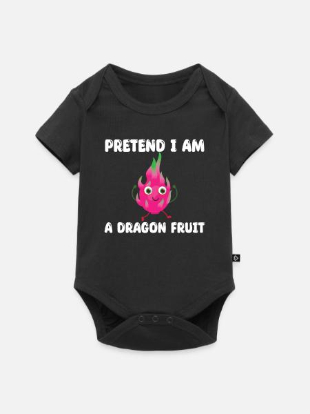 Drachenfrucht Shirt - Baby Premium Kurzarmbody - Schwarz