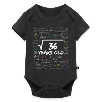 Racine carrée de 36 6ÈME drôle d’anniversaire mathématique - Body à manches courtes Premium Bébé - noir - Devant