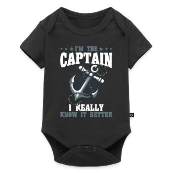 Boat Lovers Boat Captain Captain Captains - Baby Premium short-sleeve bodysuit - black - Front