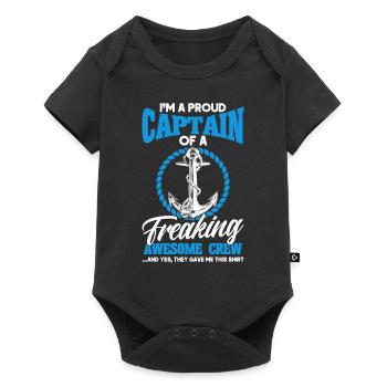 Boat Lovers Boat Captain Captain Captains - Baby Premium short-sleeve bodysuit - black - Front