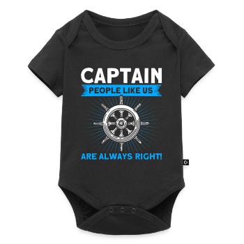 Boat Lovers Boat Captain Captains - Baby Premium short-sleeve bodysuit - black - Front