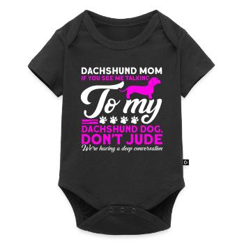 Dackel Dackel Dackel Mama Dackel Haustier - Baby Premium Kurzarmbody - Schwarz - Vorne
