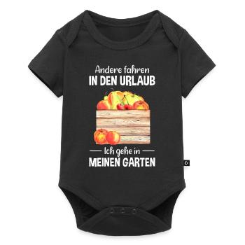 Garten Urlaub Lustiger Spruch Gärtner Geschenkidee - Baby Premium Kurzarmbody - Schwarz - Vorne
