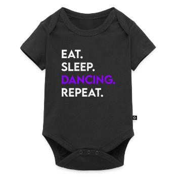 eat sleep dancing repeat - Baby Premium Kurzarmbody - Schwarz - Vorne