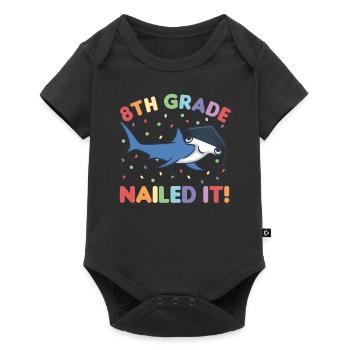 Kids 8th Grade nailed it Hammerhead Shark Graduation - Baby Premium short-sleeve bodysuit - black - Front