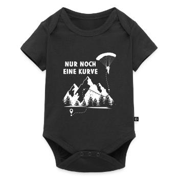 Nur Eine Kurve Paragleiter Berge Gleitflug - Baby Premium Kurzarmbody - Schwarz - Vorne