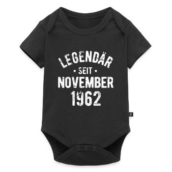 60. Geburtstag 60 Jahre Legendär seit November 196 - Baby Premium Kurzarmbody - Schwarz - Vorne