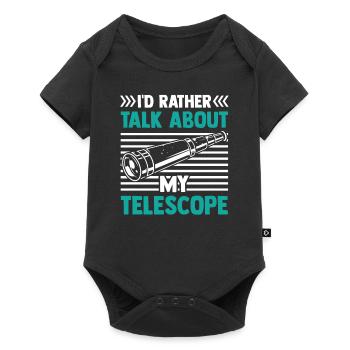 Je préfère parler de mon télescope - Body à manches courtes Premium Bébé - noir - Devant