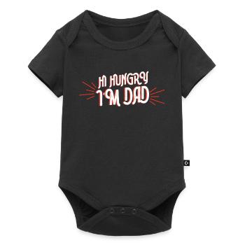 Hi Hungry I Am Papa Daddy Father Day Father - Baby Premium short-sleeve bodysuit - black - Front