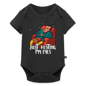 I Rest Only My Eyes From Father Papa Papi - Baby Premium short-sleeve bodysuit - black - Front