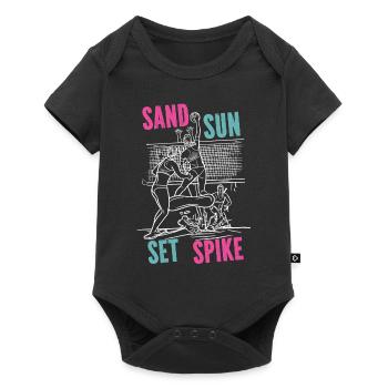 Volleyball Player Team Sand Sun - Baby Premium short-sleeve bodysuit - black - Front