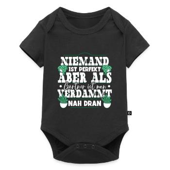 Garten Gärtner - Baby Premium Kurzarmbody - Schwarz - Vorne