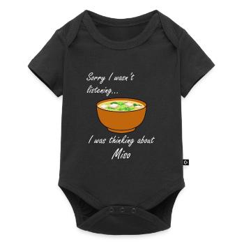 Denken Sie an Miso Japanese Ramen Food Lover - Baby Premium Kurzarmbody - Schwarz - Vorne