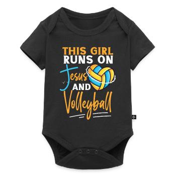 Joueur de volleyball Équipe Cette fille - Body à manches courtes Premium Bébé - noir - Devant