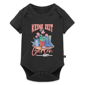 Keine zeit der Garten ruft Gärtner - Baby Premium Kurzarmbody - Schwarz - Vorne