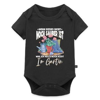 Wenn dieses Shirt noch sauber ist Garten Gärtner - Baby Premium Kurzarmbody - Schwarz - Vorne