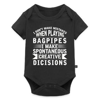Bagpipes Error Musical Instrument Loud - Baby Premium short-sleeve bodysuit - black - Front