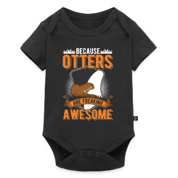 Because Otters are freaking awesome Seeotter - Baby Premium Kurzarmbody - Schwarz - Vorne