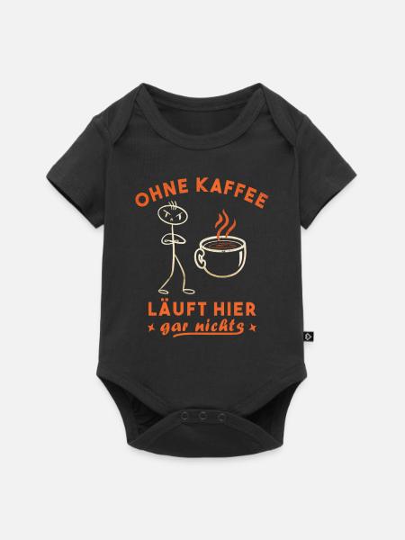 Kaffeetrinker Morgenmuffel Kaffeeliebhaber - Baby Premium Kurzarmbody - Schwarz