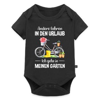 Garten Urlaub Lustiger Spruch Gärtner Geschenkidee - Baby Premium Kurzarmbody - Schwarz - Vorne