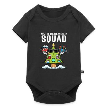 25 décembre Squad Sock Christmas Tree Gift - Body à manches courtes Premium Bébé - noir - Devant