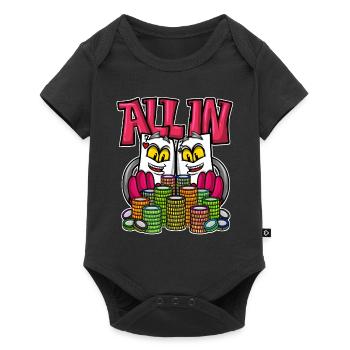 Poker Player 7 and 2 Poker Cards All In Poker - Baby Premium short-sleeve bodysuit - black - Front