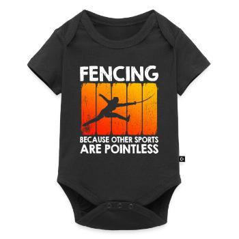 Fencing Other Sports Are Pointless - Baby Premium short-sleeve bodysuit - black - Front