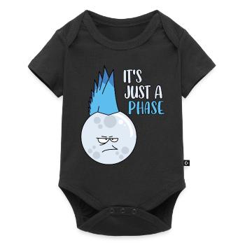 C’est juste une phase drôle de pleine lune Pun Cycle lunaire - Body à manches courtes Premium Bébé - noir - Devant