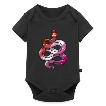 Lesbian Pride Stuff Snake Flag Colors LGBT - Baby Premium short-sleeve bodysuit - black - Front