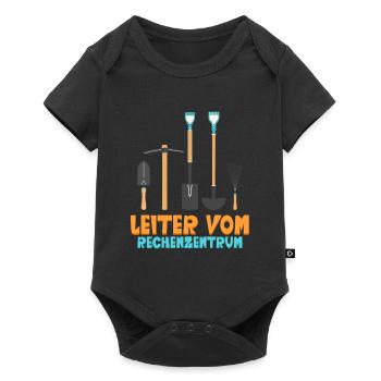 Leiter vom Rechenzentrum Garten Gärtner - Baby Premium Kurzarmbody - Schwarz - Vorne
