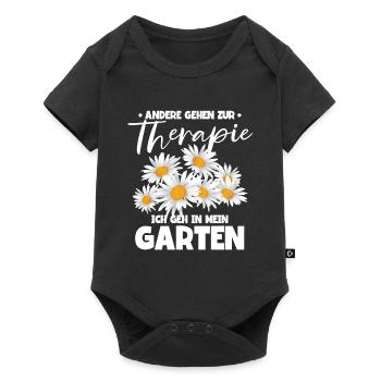 Andere gehen zur Therapie ich gehe in meinen - Baby Premium Kurzarmbody - Schwarz - Vorne
