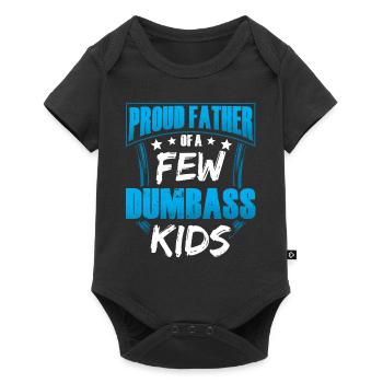 Fier père d’un couple d’enfants stupides Papa - Body à manches courtes Premium Bébé - noir - Devant