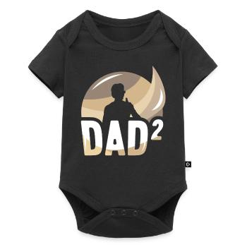Père de deux enfants Papa Fête des Pères Papa - Body à manches courtes Premium Bébé - noir - Devant