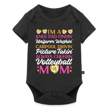 Volleyball Player Team Mom Mother - Baby Premium Kurzarmbody - Schwarz - Vorne