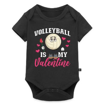 Volleyball Player Team Valentines - Baby Premium short-sleeve bodysuit - black - Front