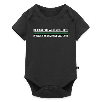 Faites attention à qui déteste - LGBTQ Neurois - Body à manches courtes Premium Bébé - noir - Devant